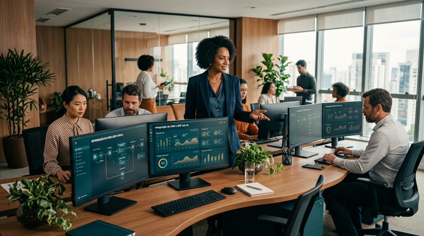 Integração de CRM e ERP com IA: o fim do trabalho manual repetitivo