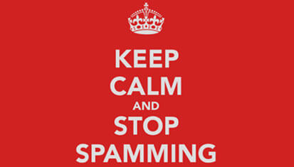 keep calm and stop spamming spam